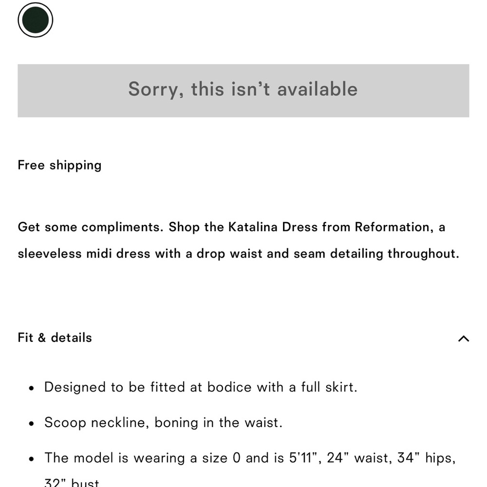 Reformation Katalina Dress (Forest) - Picture 13 of 13